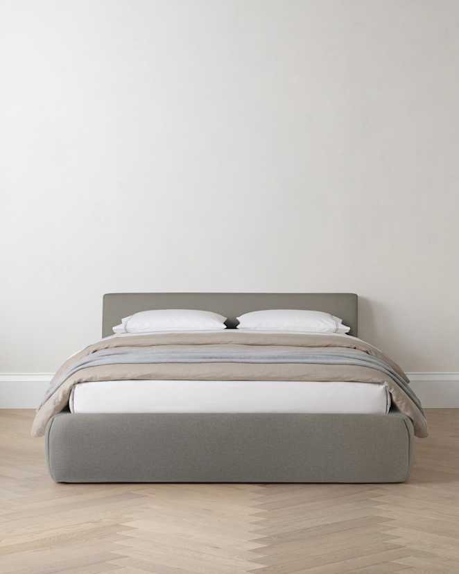 Silver Plush Low Profile Platform Bed