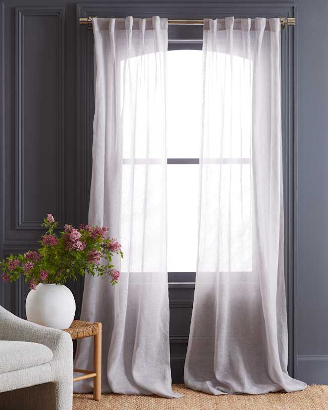 Cloud European Linen Sheer Curtain Set (Set of 2)