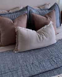 THUMB Cotton Channel Stitch Coverlet Blue Meckenzie Sabish 4x5