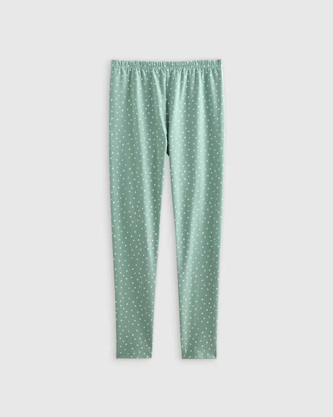 Green Dots Organic Cotton Leggings