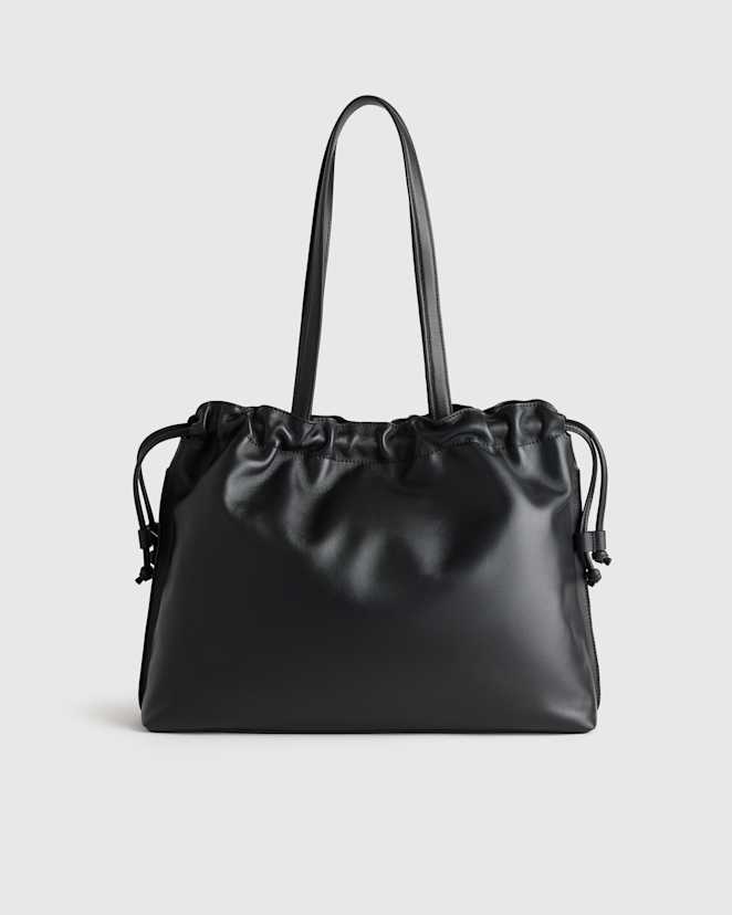 Black Marcella Drawstring Tote
