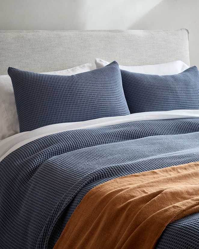 Mineral Organic Waffle Sham Set