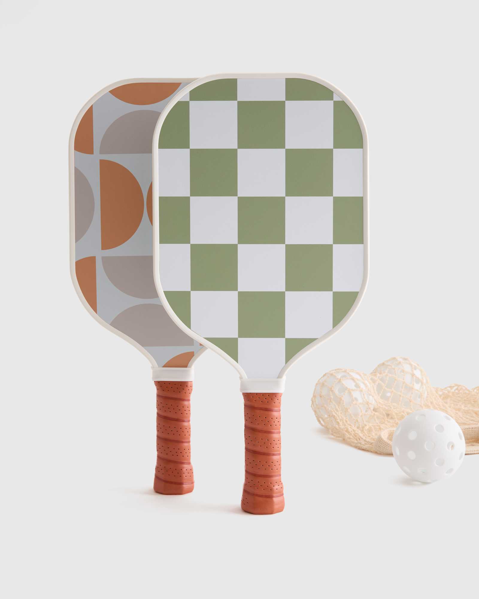 sage/cantaloupe Two Paddle Pickleball Set