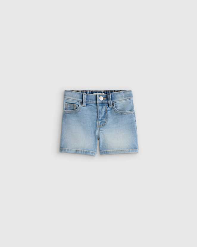 Light Wash Girls Stretch Denim Short