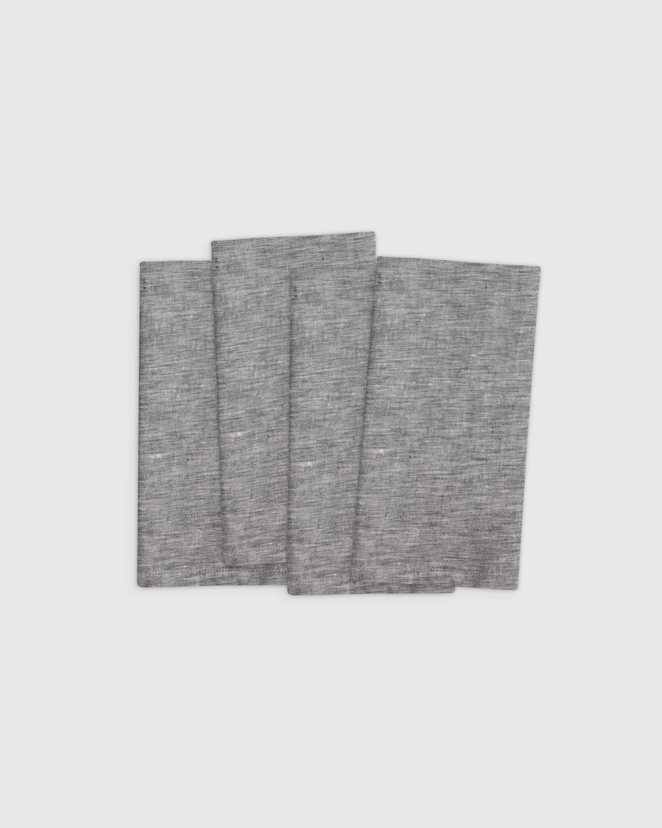 Charcoal European Linen Chambray Napkin (Set of 4)