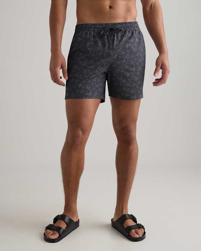 M-SHT-30-GRYFLR-01 EDITED Grey Floral Italian Swim Trunks