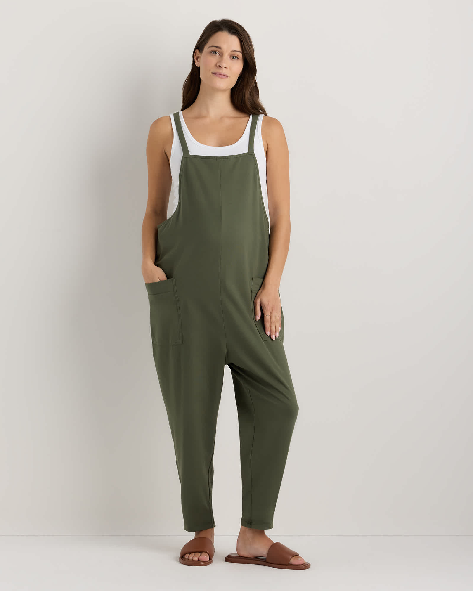 loden Organic Cotton Maternity Overalls
