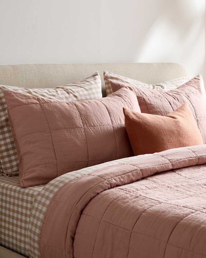 U-BEDD-371-DTMV-20166 EDITED Dusty Mauve Lightweight European Linen Box Quilted Sham Set