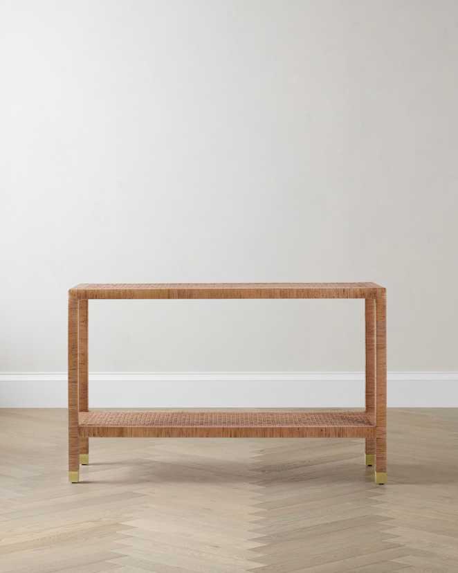 Natural Rattan Console Table