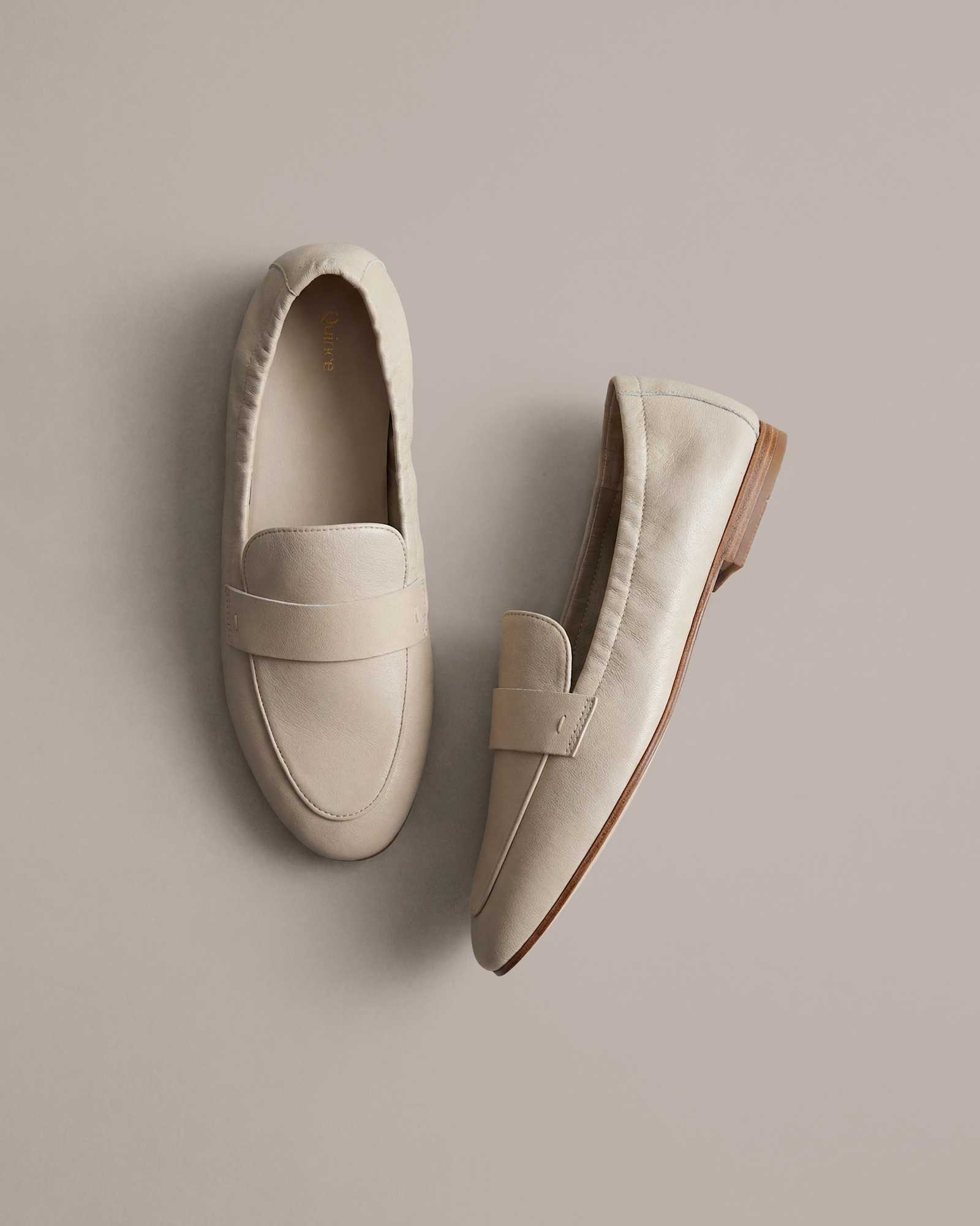 almond Italian Leather Soft Loafer