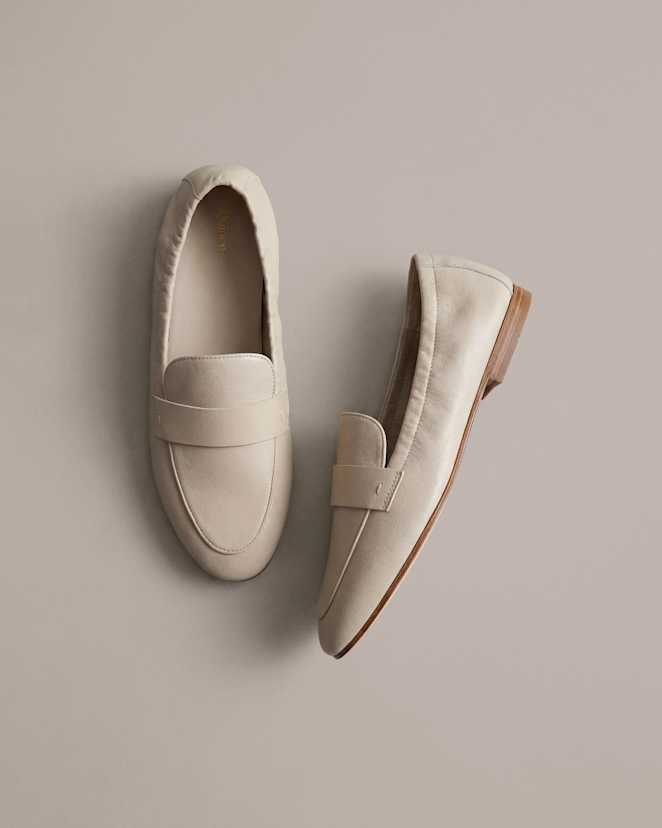 Almond Italian Leather Soft Loafer