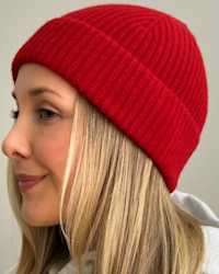 Mongolian Cashmere Ribbed Beanie MonetteMoio 4x5