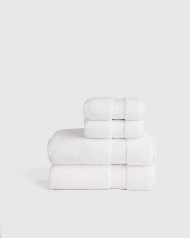 White Turkish Ultra Plush Bath Towel Bundle