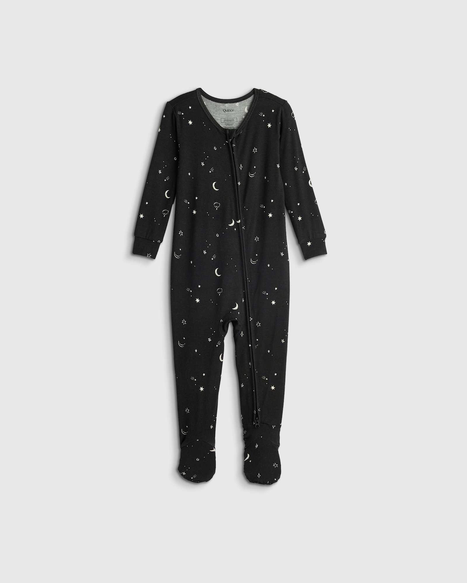 U--806 BABY Bamboo Footie Pajama Night Sky 16375 CROPPED