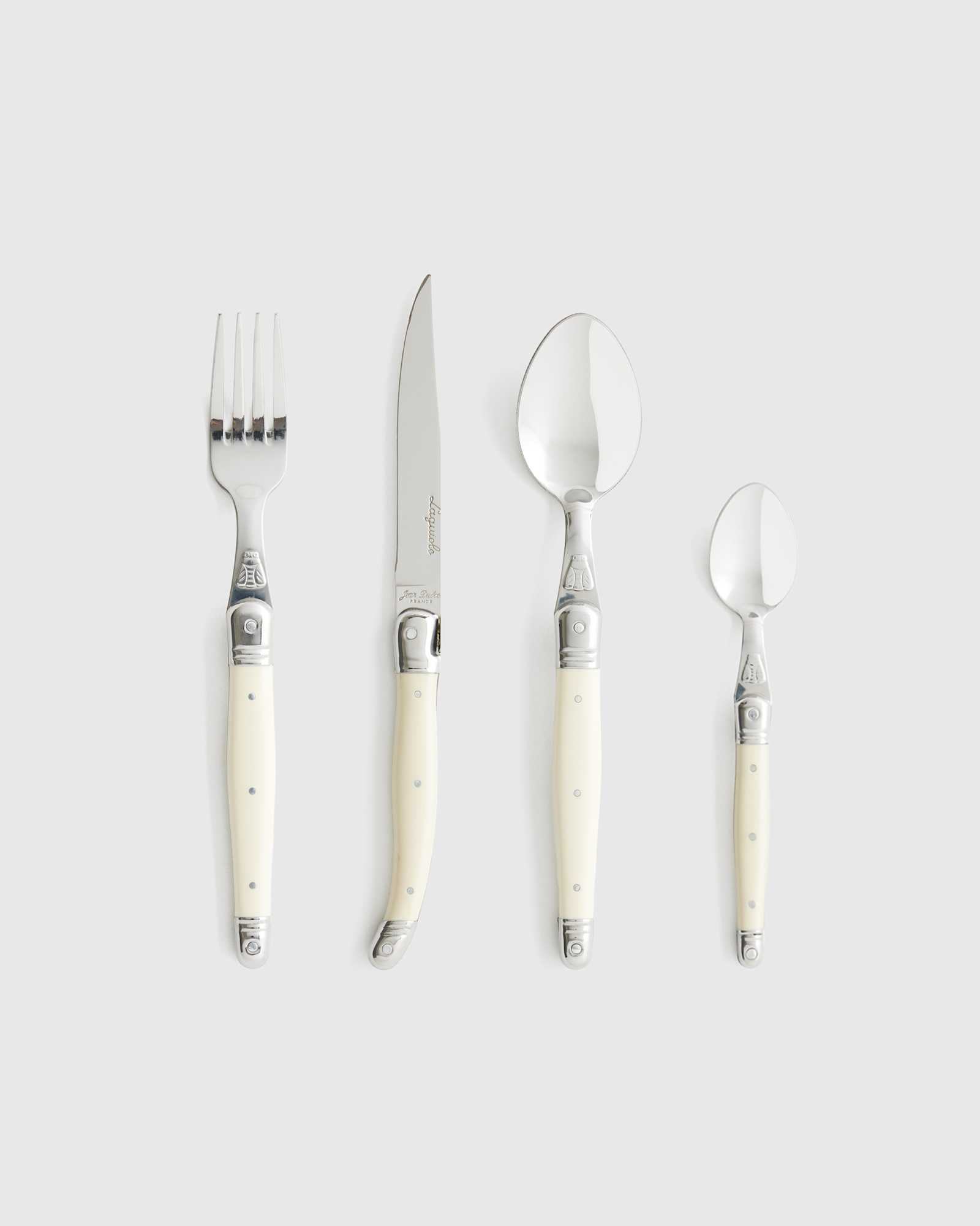 Jean Dubost Laguiole IVORY 24 Piece Flatware Set42145 EDITED all