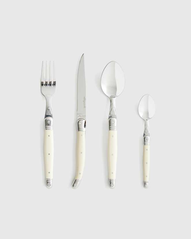 Ivory Jean Dubost Laguiole 24 Piece Flatware Set