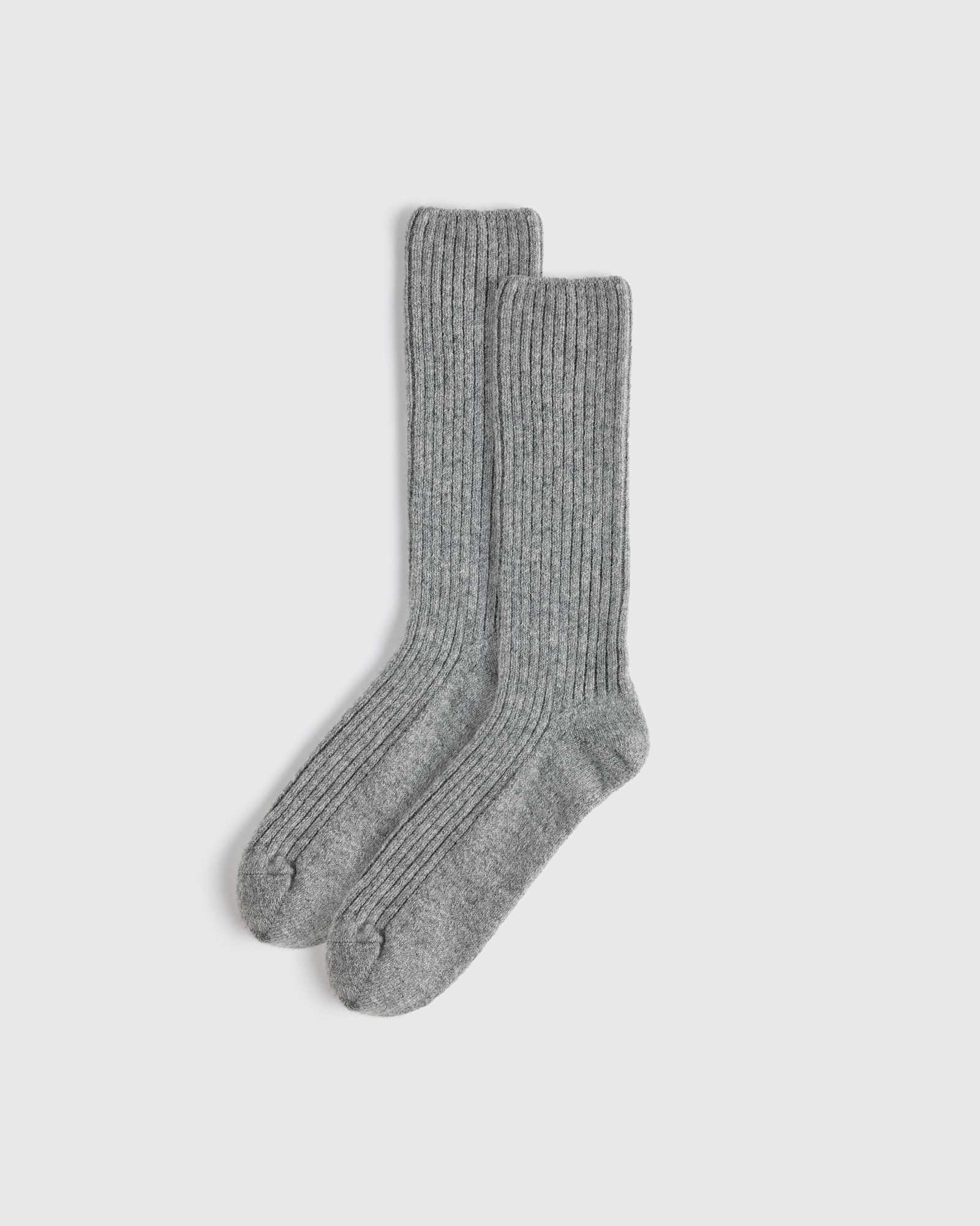 W-SOK-1 Unisex Cashmere Trouser Sock Heather Grey 109 EDITED