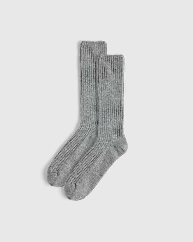 Heather Grey Cashmere Trouser Sock