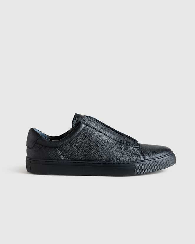 Black Deerskin Tailored Sneaker