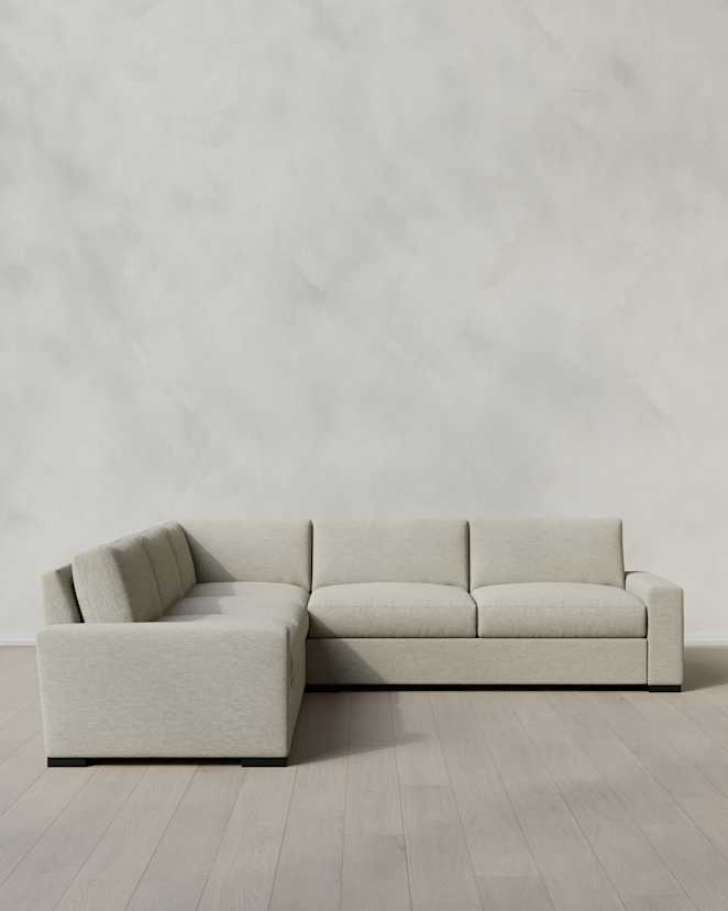 Flax Stillman L Sectional in Performance Basketweave