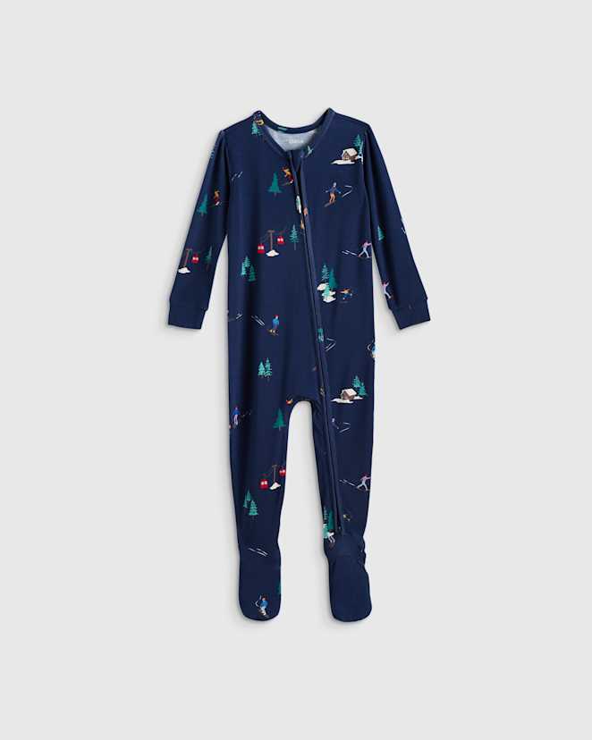 Ski Slope Bamboo Footie Pajama