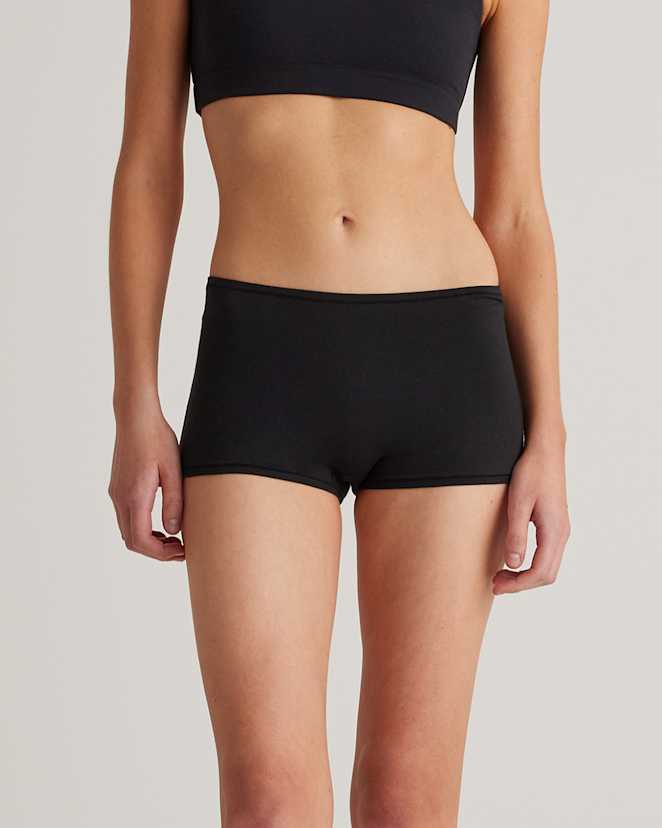 Black Organic Cotton Boyshort (6-pack)
