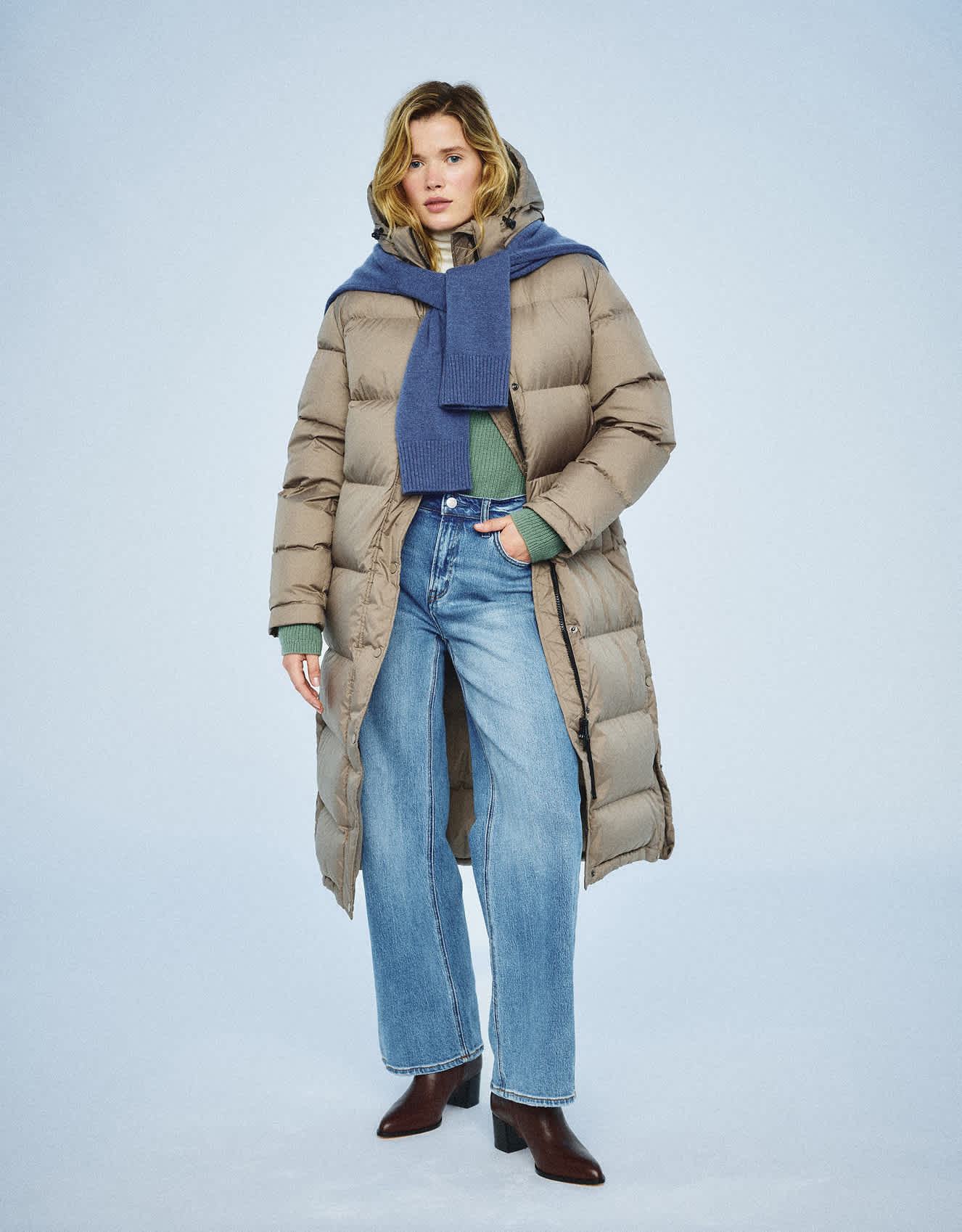 Morel Grey Responsible Down Long Puffer Jacket