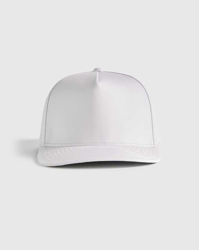 White Men's Water Repellent Performance Trucker Hat