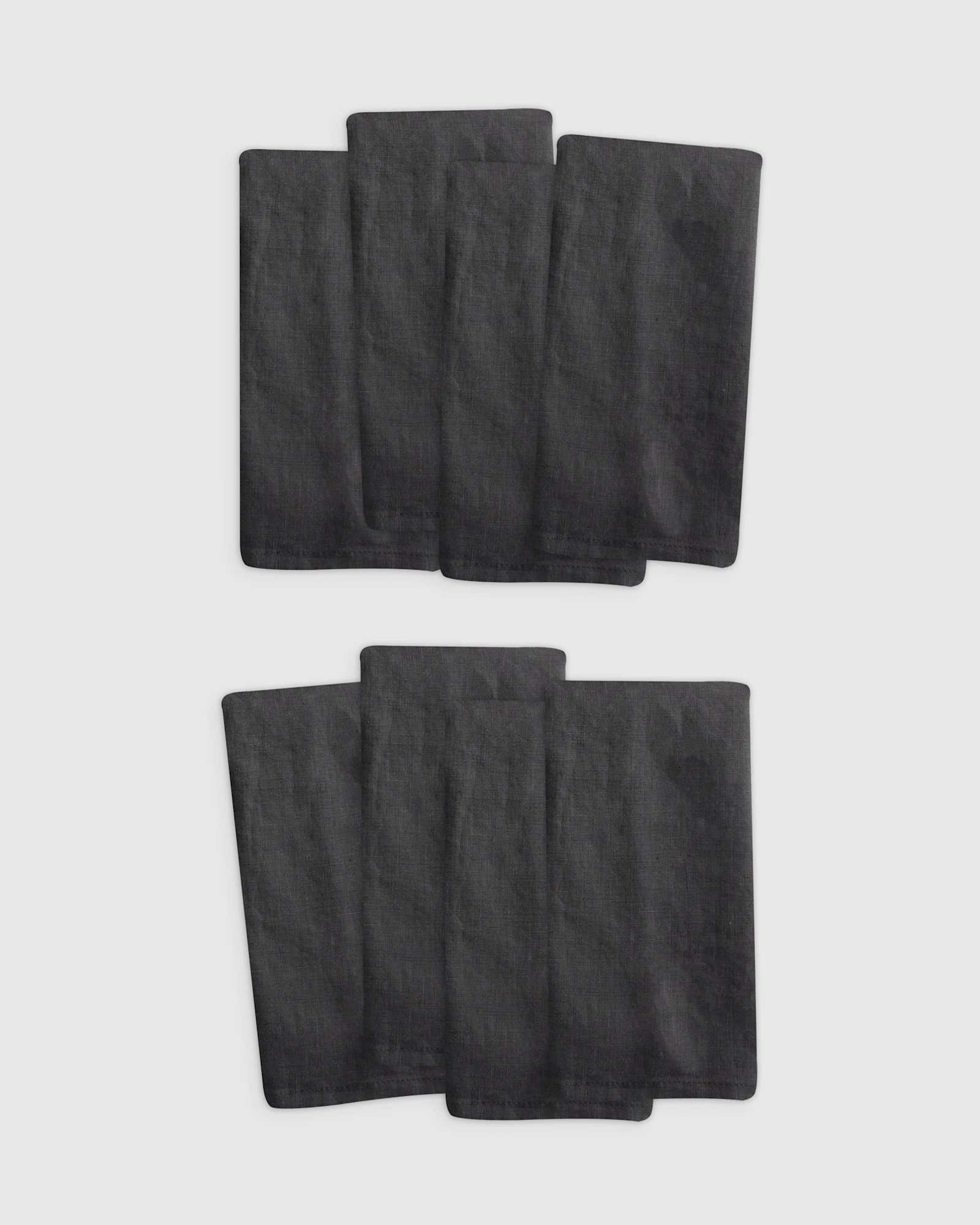 Charcoal European Linen Napkins (Set of 8)