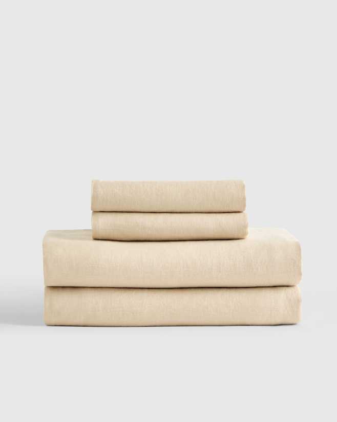 Oat European Linen Sheet Set