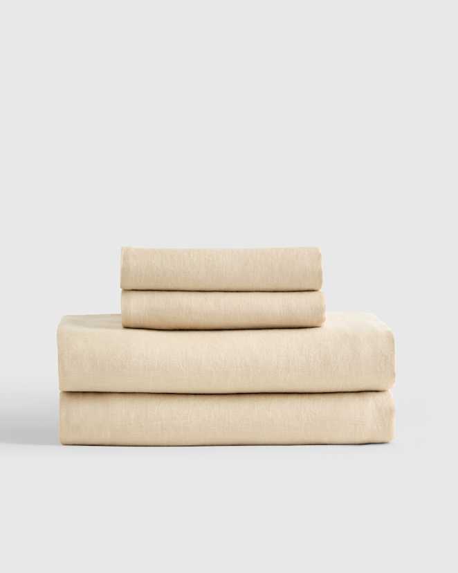 Oat European Linen Sheet Set