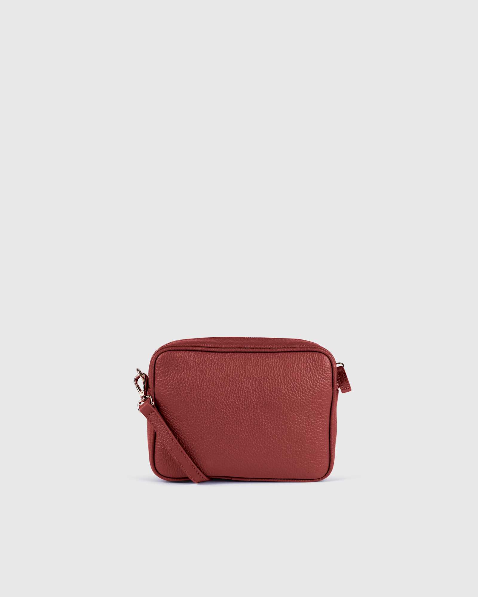 burgundy Italian Leather Crossbody Bag