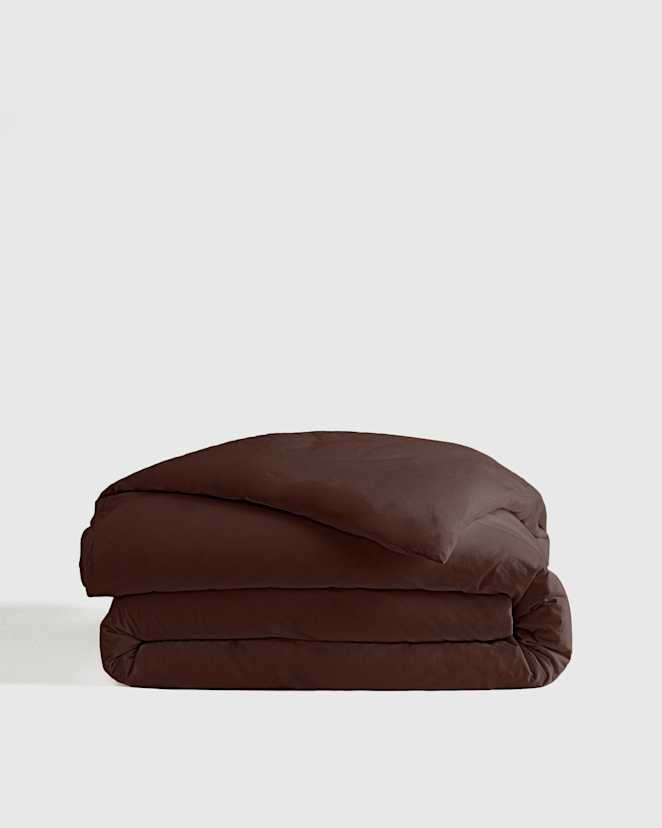 Espresso Organic Brushed Cotton Duvet Cover