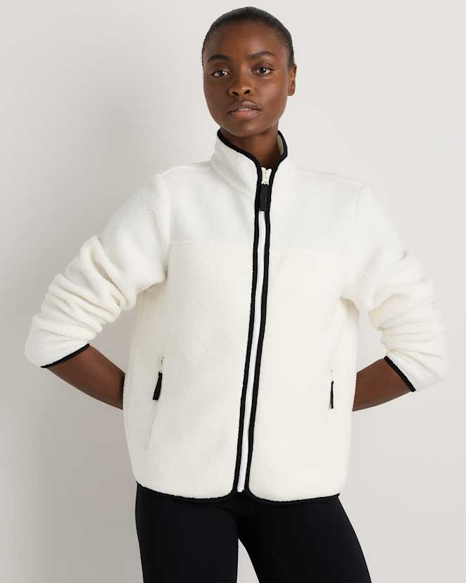 Frost/Black Sherpa Full-Zip Jacket