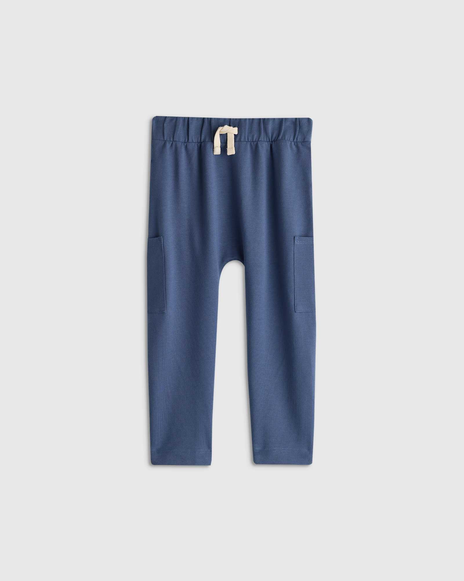Vintage Blue Organic Cotton French Terry Pocket Pants