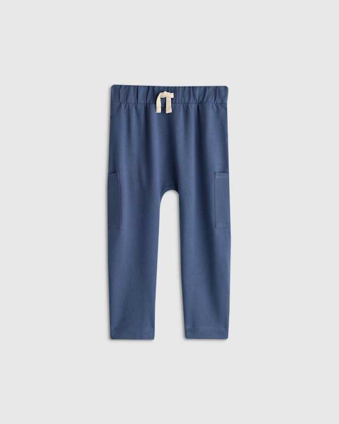 Vintage Blue Organic Cotton French Terry Pocket Pants