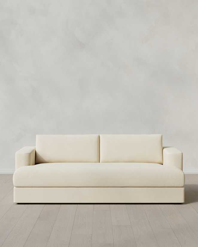 Ivory Sierra Sleeper Sofa in Performance Velvet