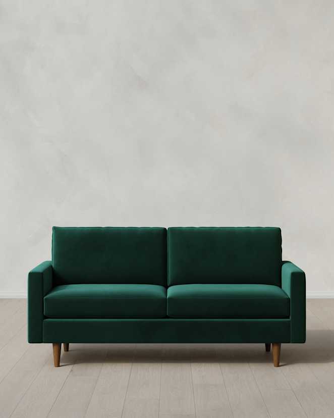 Spruce Atlas Midcentury Sofa in Performance Velvet