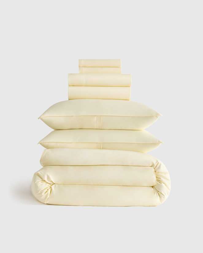 Butter Yellow Bamboo Deluxe Bedding Bundle