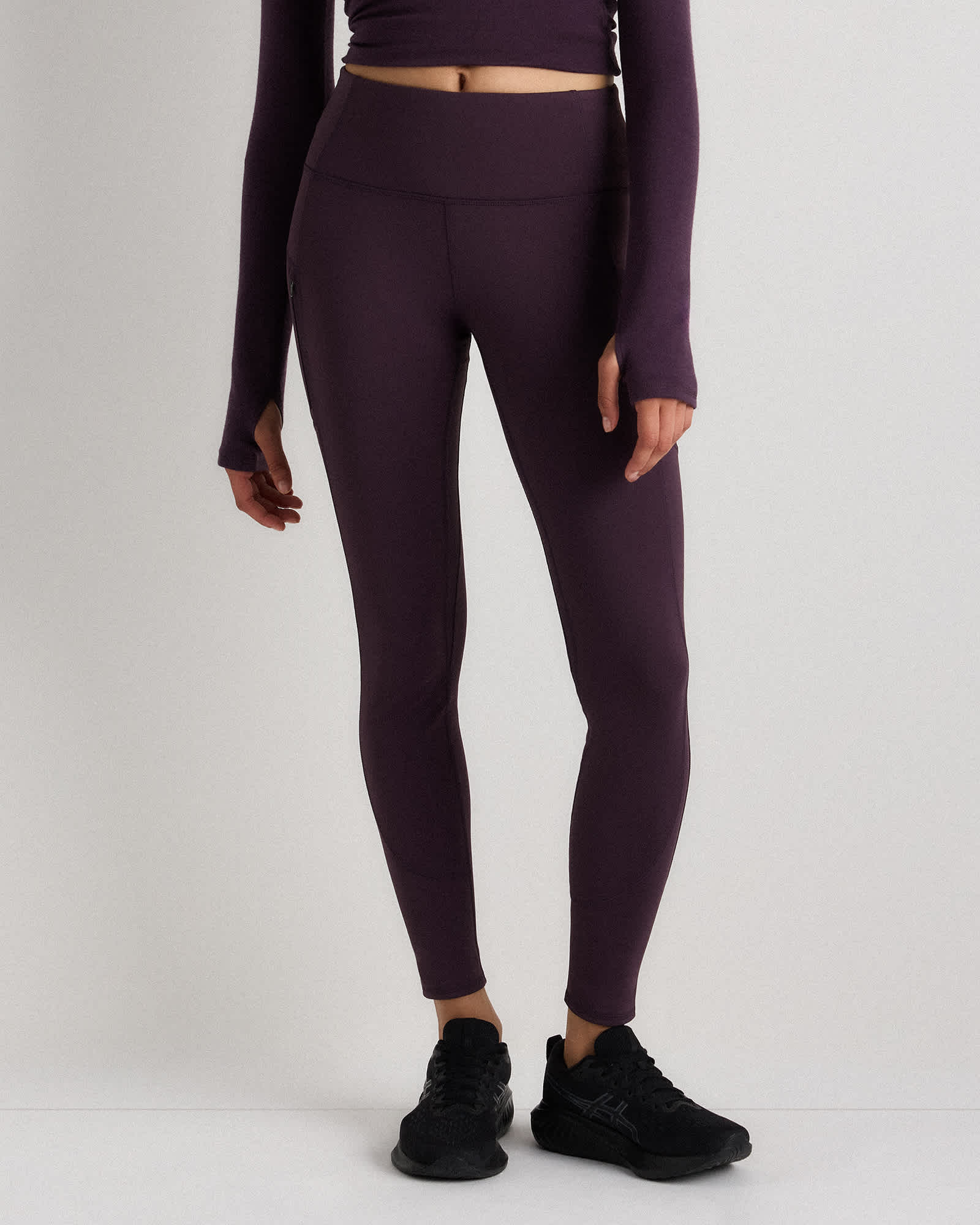 deep-orchid-purple Whistler High-Rise Pocket Thermal Legging