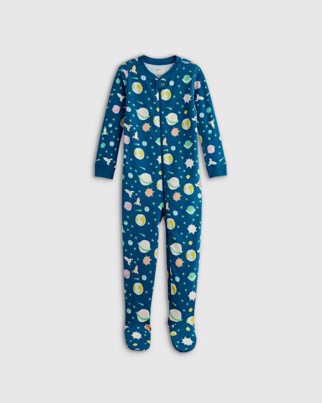 Planets 100% Organic Cotton Footie Pajama