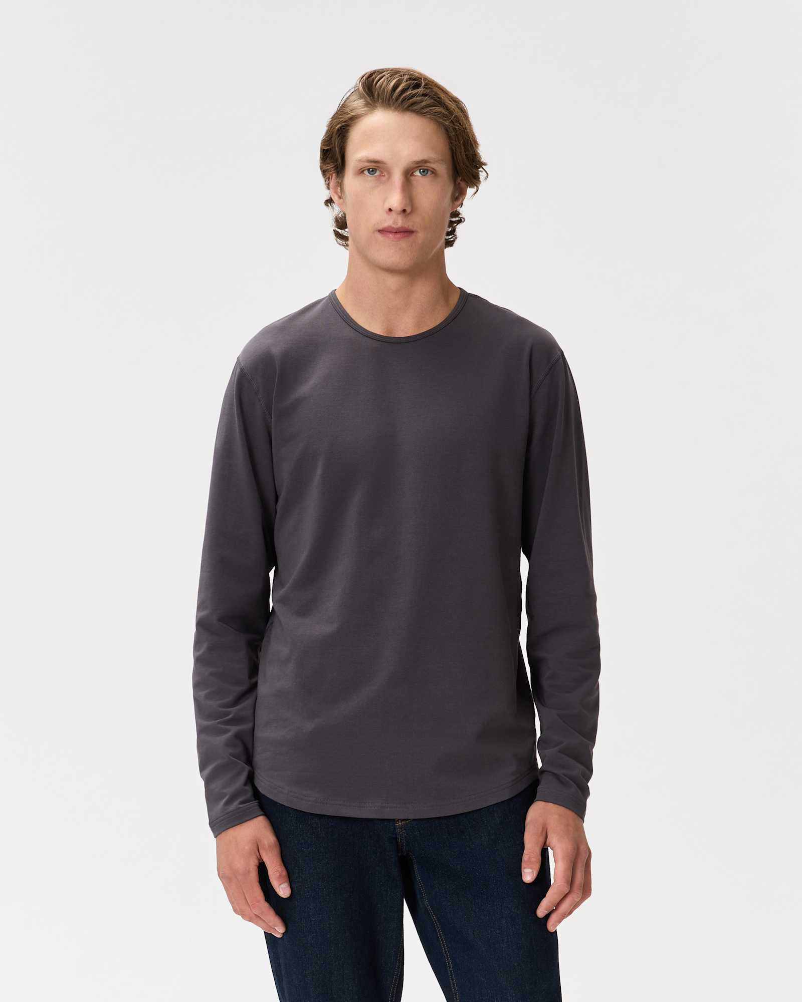 dark-coal Flex Curve Long Sleeve Tee (3-Pack)