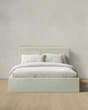 SquareLowQueen Slubby Linen Silver