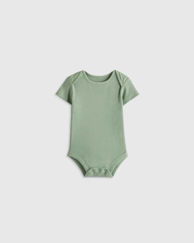 Sage Green Softest Rib Short Sleeve Bodysuit