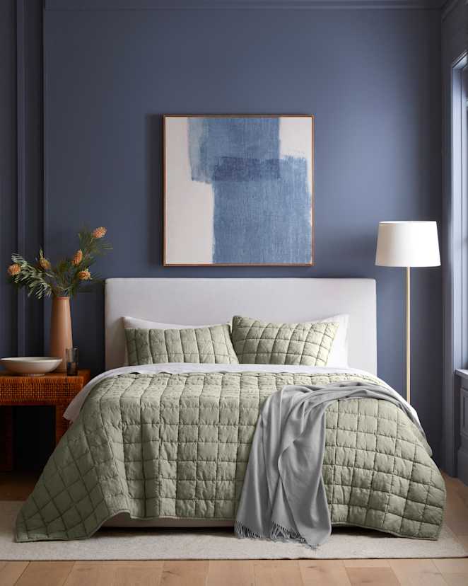 Willowleaf European Linen Box Quilt Set