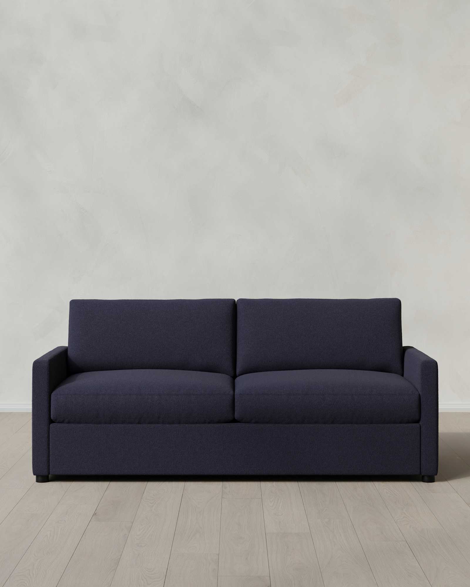 navy Brennan Sleeper Sofa in Performance Basketweave