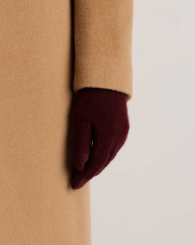 Rich Burgundy Mongolian Cashmere Gloves