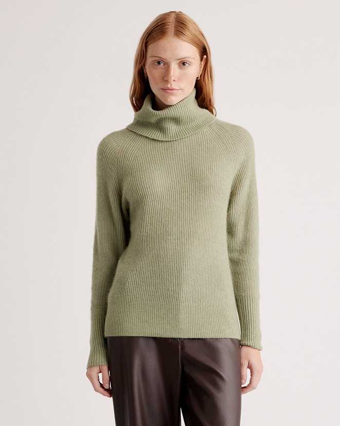 Sage Baby Alpaca-Wool Turtleneck