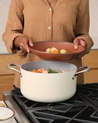 Ceramic Nonstick Soup Pot - Ivory