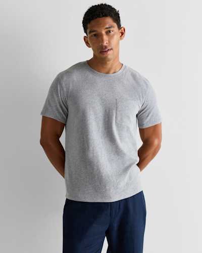 T-shirt 100 % coton biologique flammé à poche